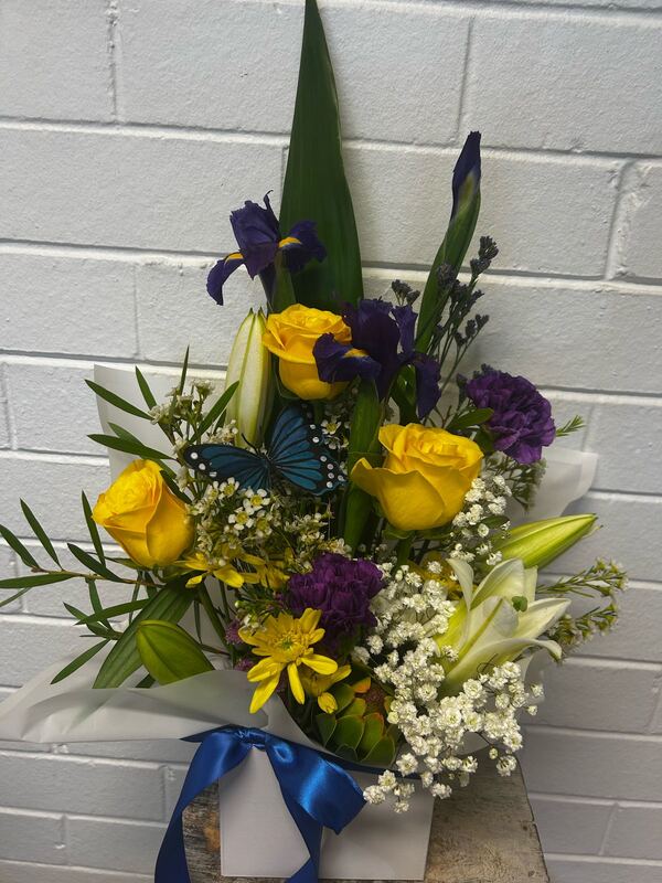 Baby Boy Arrangement, flowers delivered by Flower Cottage - Booragoon in Perth