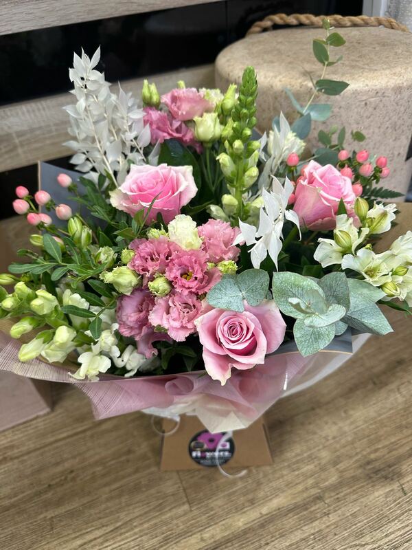 Pink Sherbet Hand-Tied delivered by Flowers by Jenny Penny 1 day ago