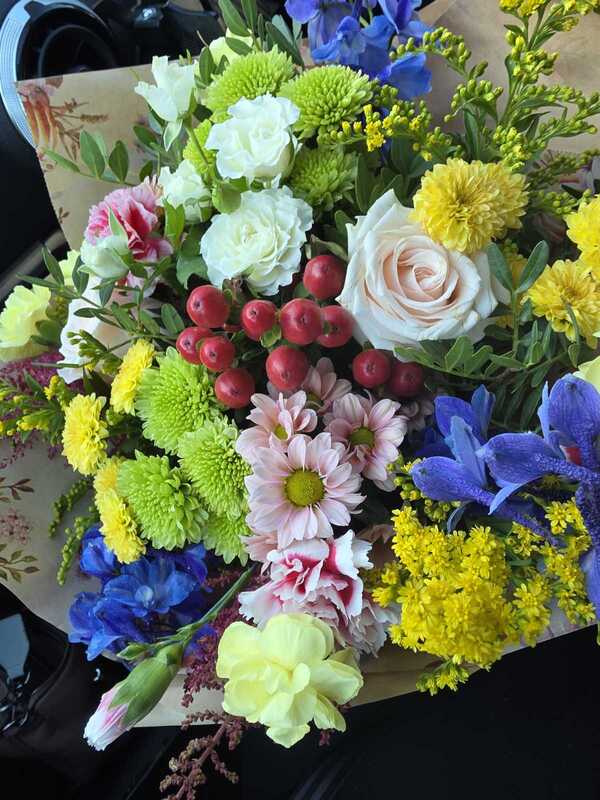 Florist Choice Hand-tied delivered by The Florist Of Bere 1 day ago