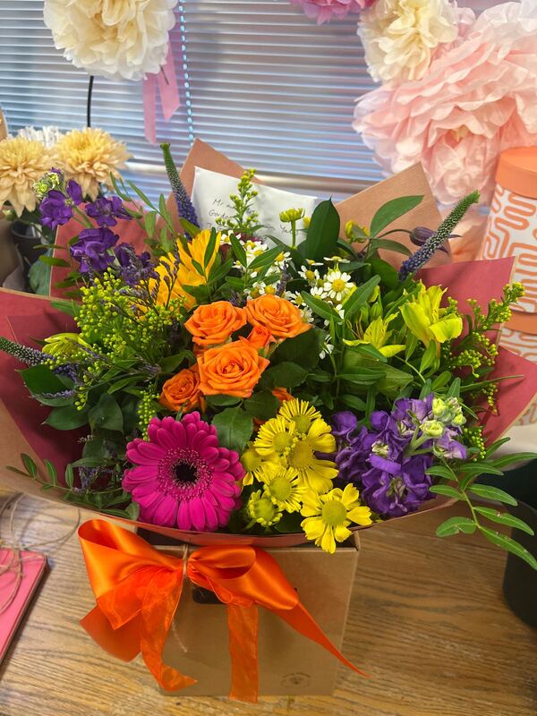Florist choice seasonal brights, flowers delivered by Berry Blooms New Forest in Romsey