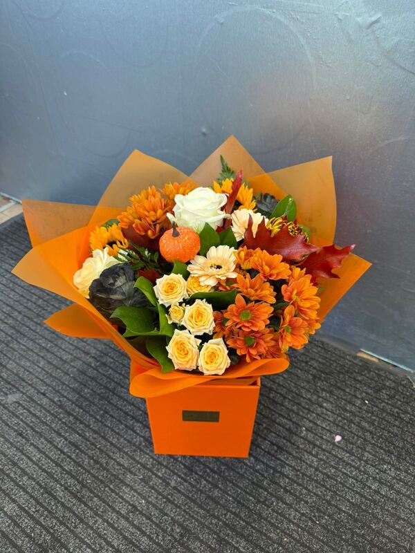 Autumn Sunset delivered by Pursehouse Florist 4 hours ago