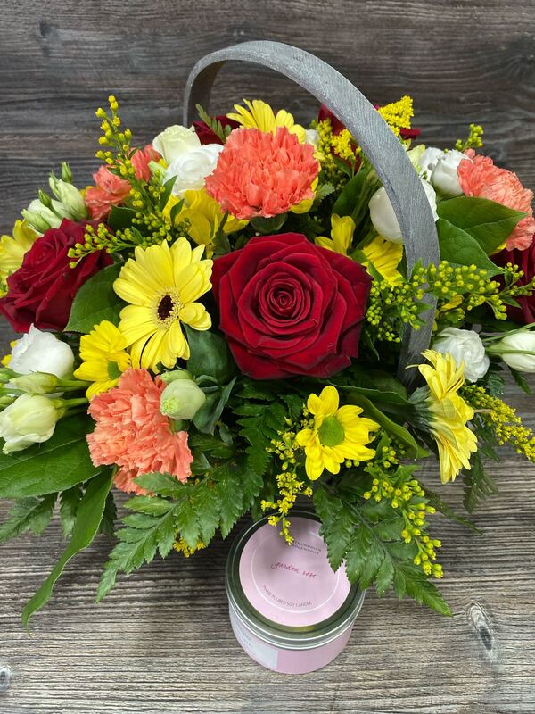 Treasured Memories Basket, flowers delivered by First for Flowers in Darlington