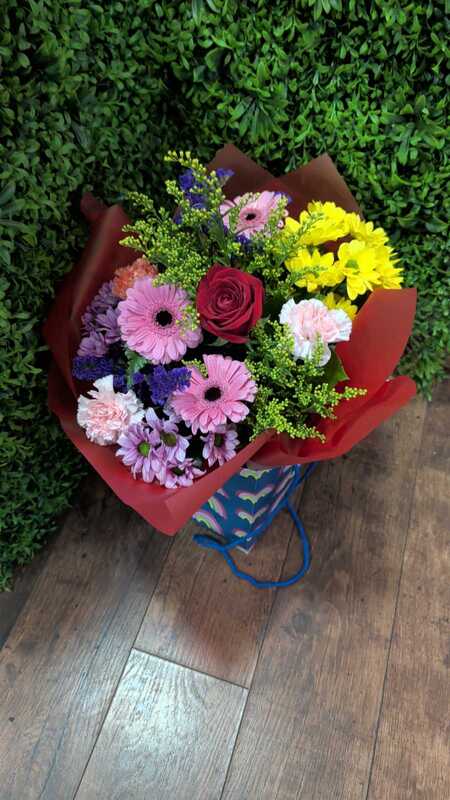 Rainbow Drops Bouquet delivered by First for Flowers in Darlington