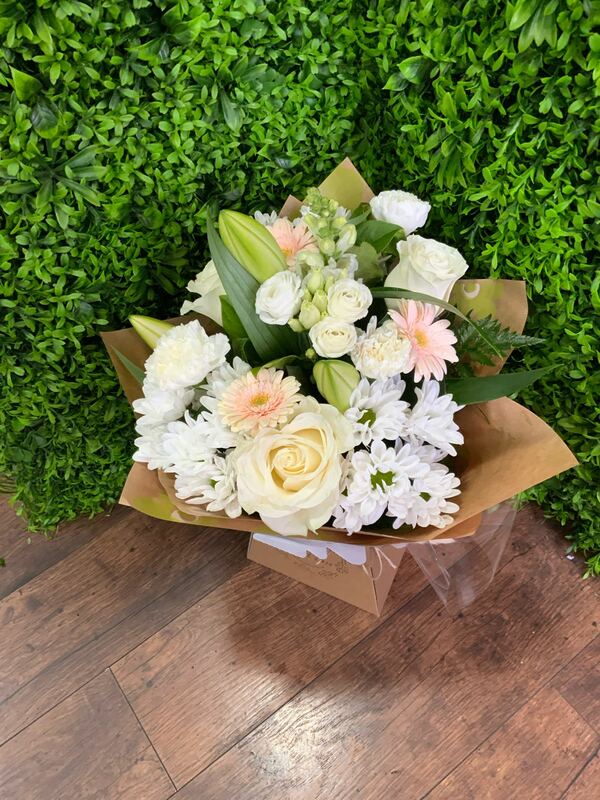 Signature Gift Boxed Bouquet, Neutrals delivered by The Floral Box in Darlington