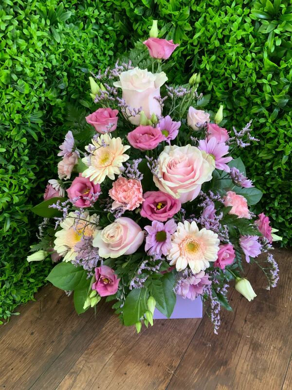 Gift Boxed Arrangement, Pastels delivered by The Floral Box in Darlington