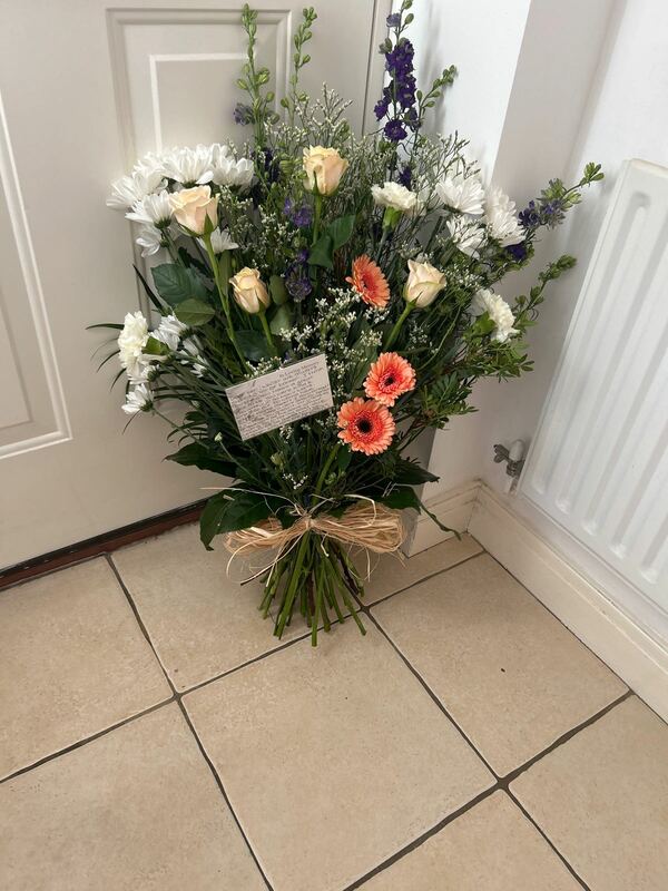 Tied Sheaf SYM-337 delivered by Purple Violets Floristry 18 days ago