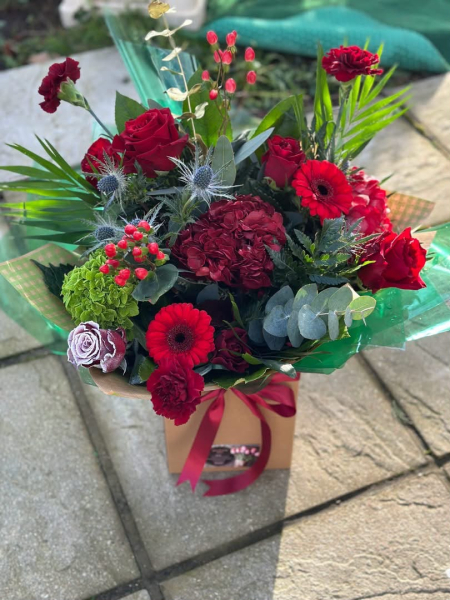 Crimson gift bag