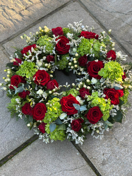 Christmas funeral wreath