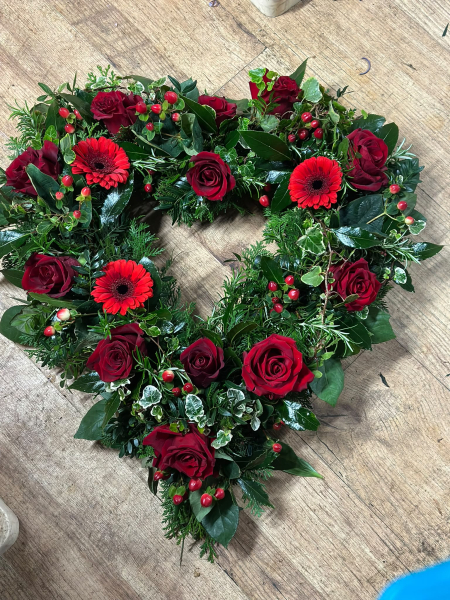 Christmas funeral heart