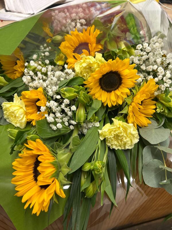 'Sunshine' Sunflower Bouquet delivered by Bromborough Flowers Ltd 1 day ago