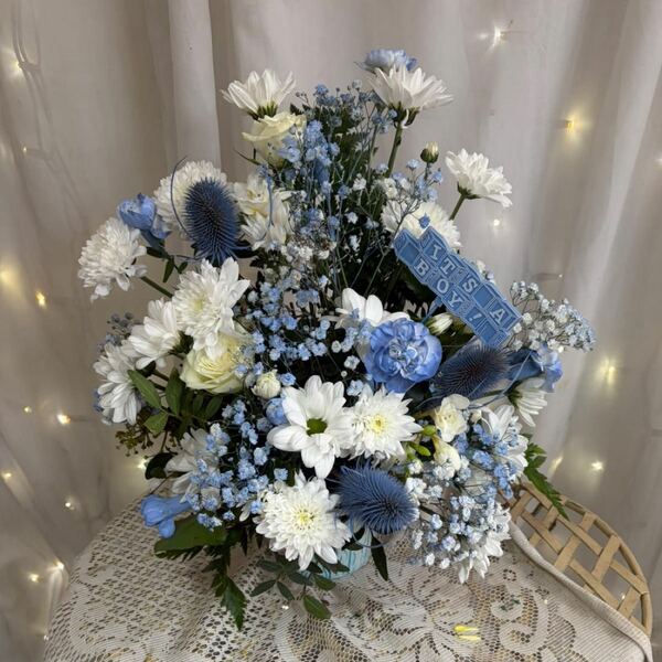 It's a Boy!, flowers delivered by Gwillim in Aberdare
