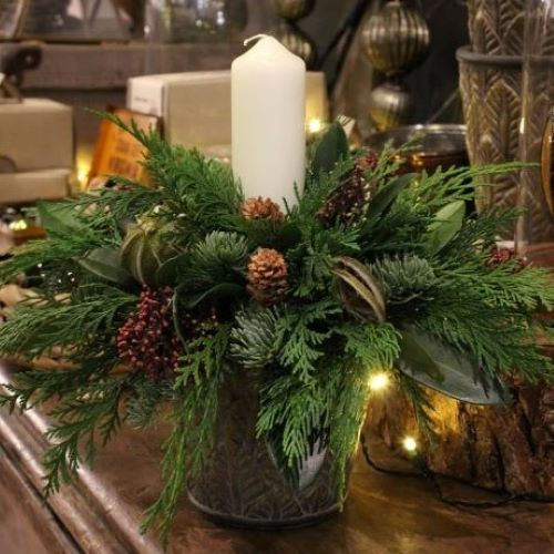 Festive candle display