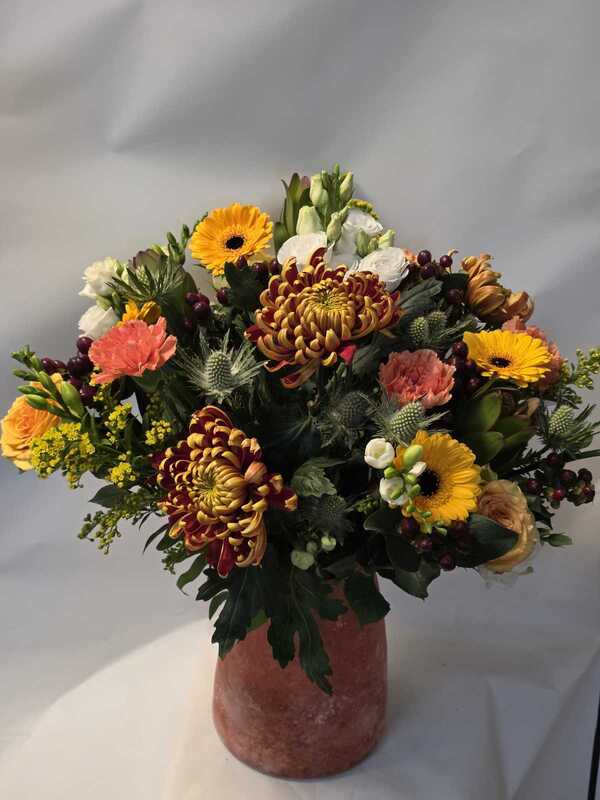 The vase of flowers delivered by Six Ways Florist 19 hours ago