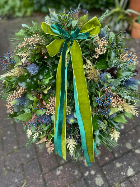 Verte berry door wreath