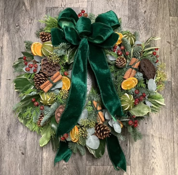 Fruity xmas door wreath