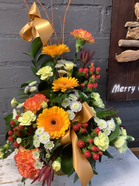 Festive orange glow