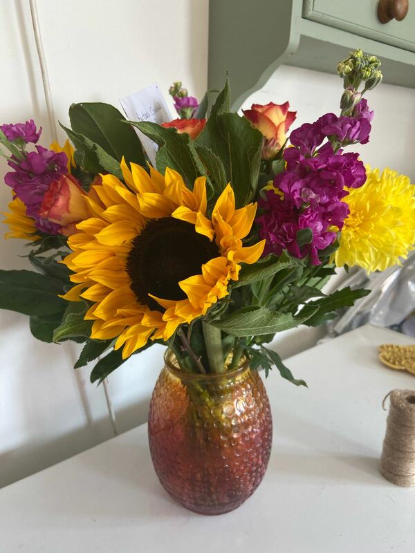 Custom Design - Birthday Vase Arrangement - Bright and cheerful with long lasting blooms
