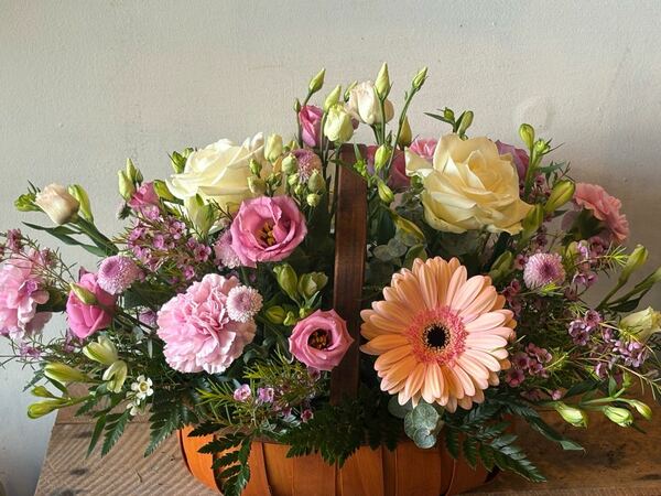 Pretty in Pink Basket delivered by Flowers Unique in Moate