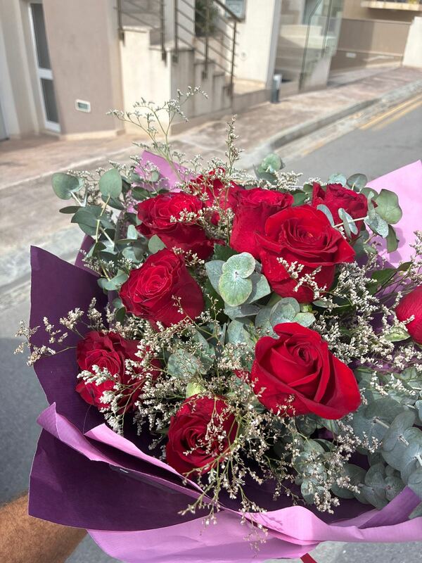 Six Roses of Romance delivered by The Flower Shop Malta in Qawra